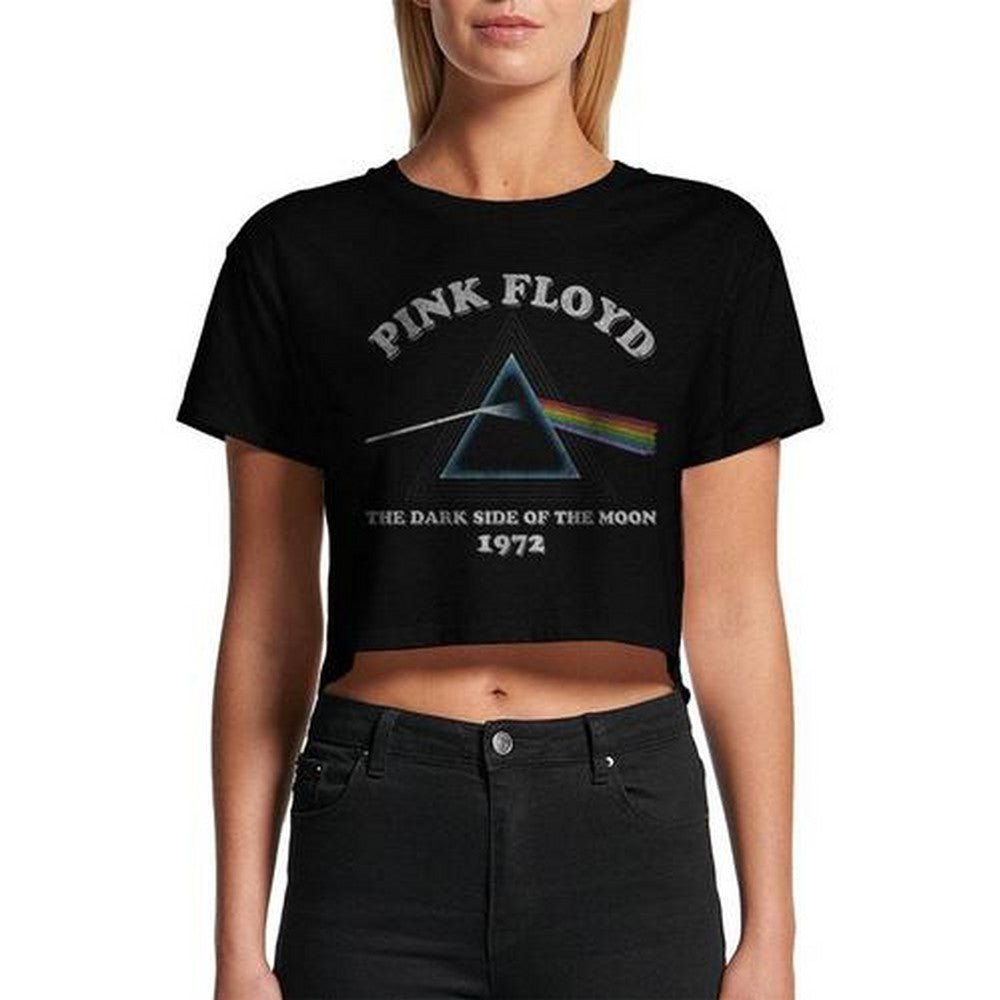 PINK FLOYD ピンクフロイド (結成 60周年 ) - DARK SIDE OF THE MOON RETRO / CROP TOP / Tシャツ / レディース - PGS